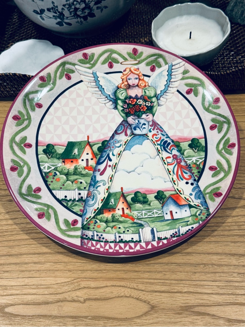 Vintage Jim Shore Angels Four
Seasons "Summer" Plate
LARGE 11 1/4 “